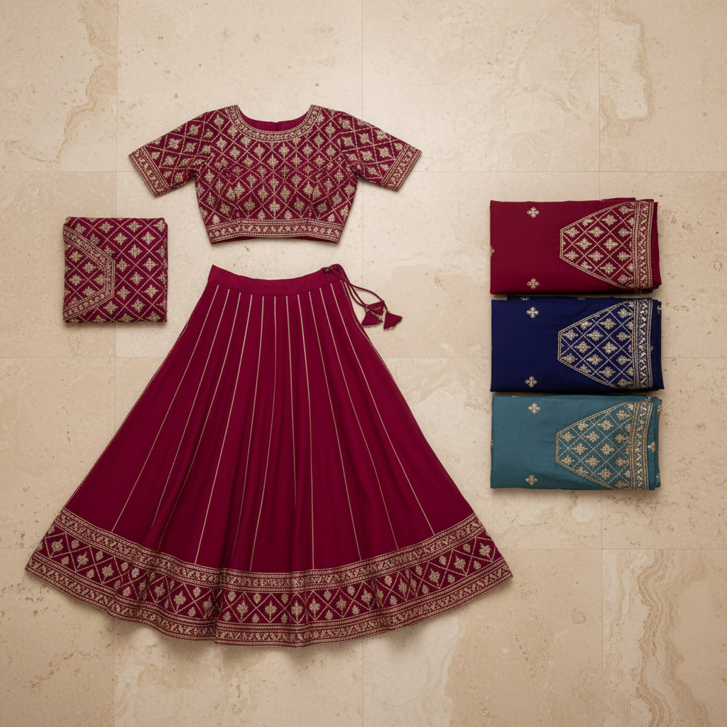AI-generated editorial flat-lay image