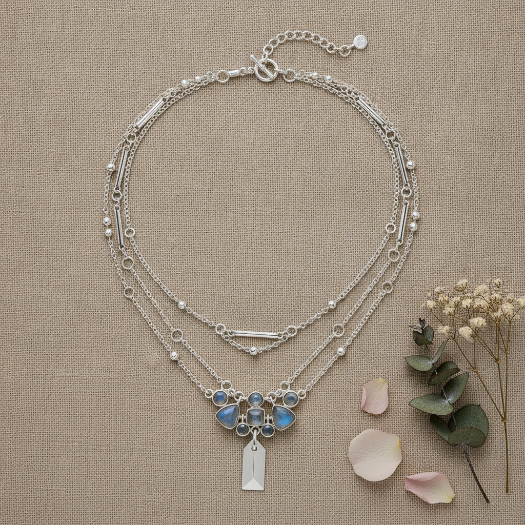 AI-generated macro detail shot of jewellery